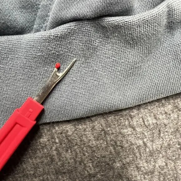 Adidas All Over Logo Hooded Sweatshirt Adult Medium Blue/Gray Hoodie Pockets - Picture 9 of 10